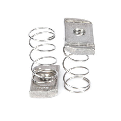 Kalite  Stainless Steel Spring Channel Nuts Precision Machined Galvanized/Zinc/Nickel Plated Chamfered Edges for Mining Application fabrika